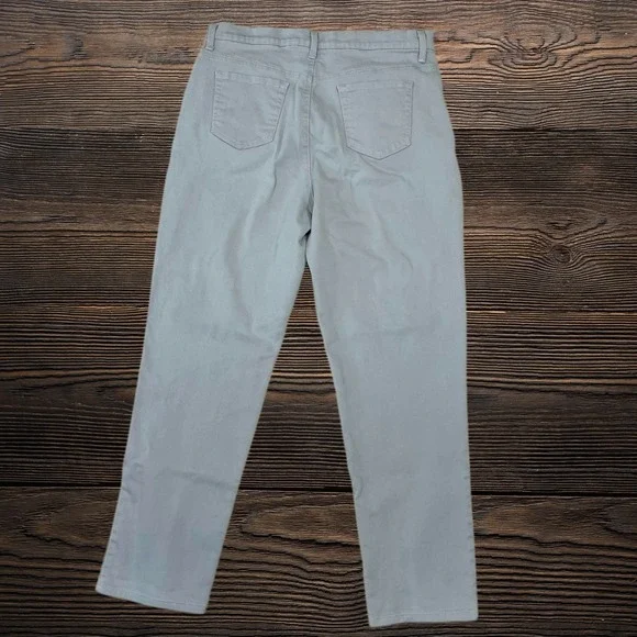 Gloria Vanderbilt Amanda High Rise Tapered Jeans Light Gray Women 16 Average - Picture 2 of 7